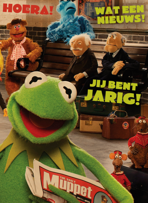 kermit de kikker met de krant
