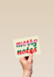 Kerstkaart hip Merry notes