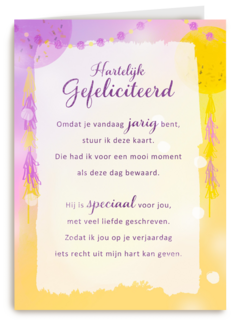 Verjaardagskaart vrouw klassiek Speciaal More than words