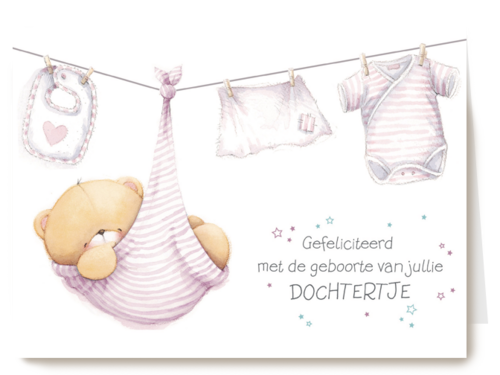Kaart Hallmark | Geboorte Felicitatie | Forever Friends Gefeliciteerd Met De Geboorte Van Jullie Dochtertje