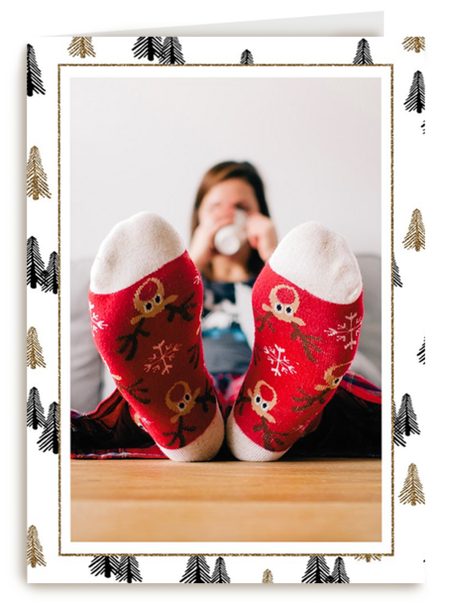 fotokaart met kerstsokken