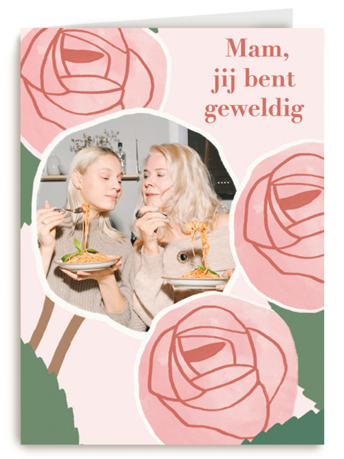 Mam jij bent geweldig fotokaart