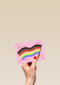 Happy Pride waving flag