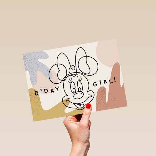 Disney Minnie Mouse verjaardagkaart