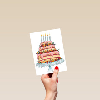 Gefeliciteerd kaart Matia Studio grote taart