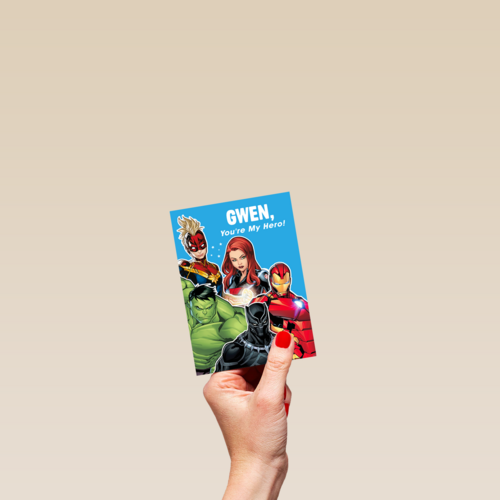 Verjaardagskaart Avengers you are my hero