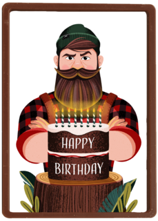 verjaardag kaart folio happy birthday man met baard