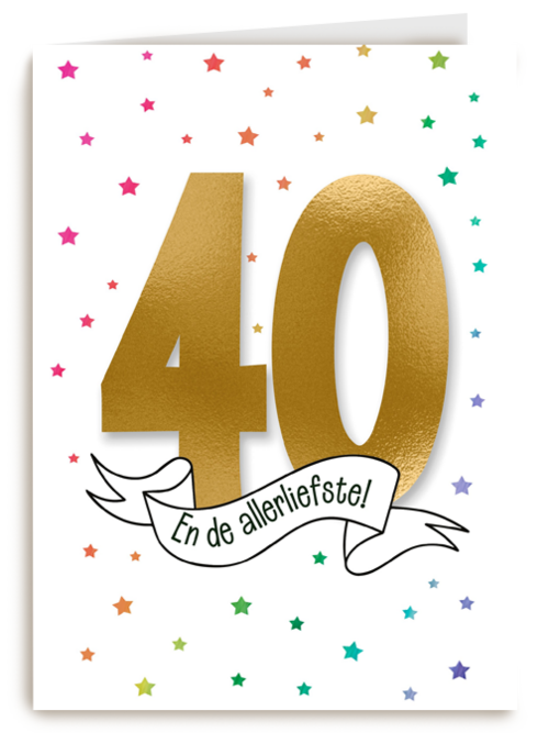 Verjaardagskaart 40 en de allerliefste