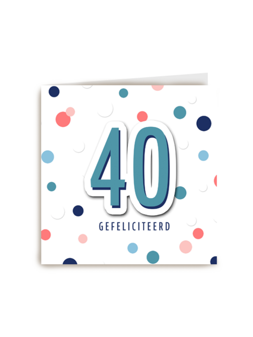 verjaardag kaart stijlvol leeftijd 40