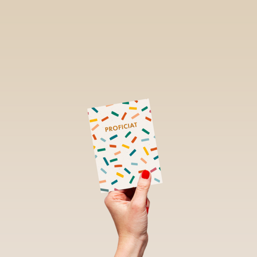 Proficiat met confetti