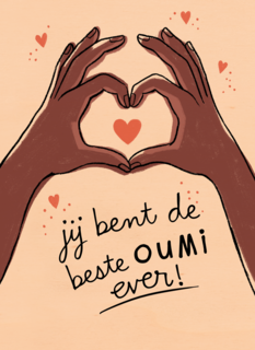 Moederdagkaart jij bent de beste oumi ever