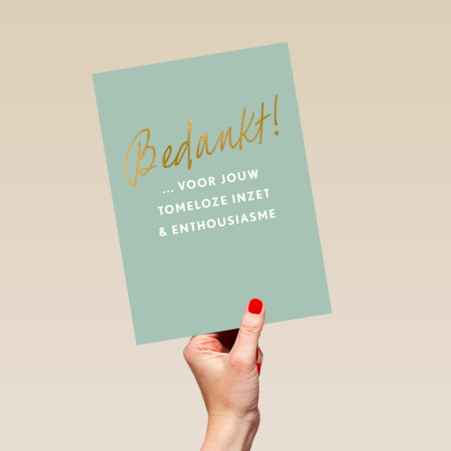 Bedankt kaart thuiswerken voor jouw tomeloze inzet