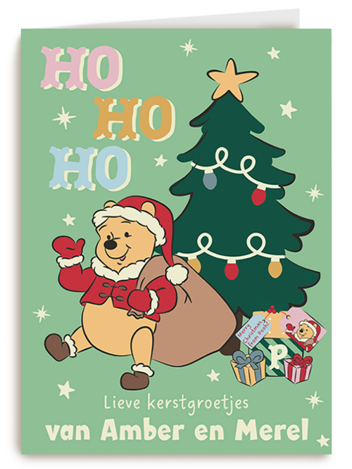 Kerstkaart Hallmark | Disney Ho Ho Ho Lieve Kerstgroetjes Winnie The Pooh