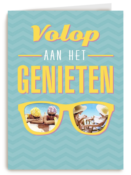 Kaart Hallmark | Groetjes Uit | Volop Genieten Met Zonnebril
