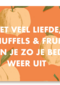 Beterschapskaart Rijmend Met veel liefde knuffels en fruit