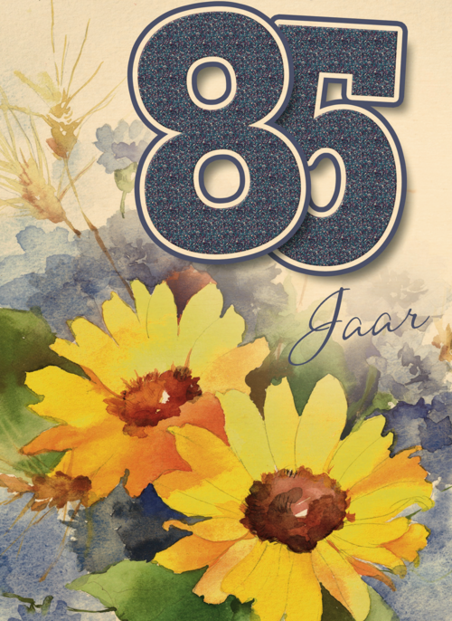verjaardag leeftijden zonnebloemen 85