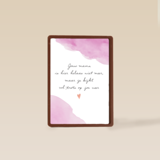 jouw mama kijkt vol trots op jou neer kaart