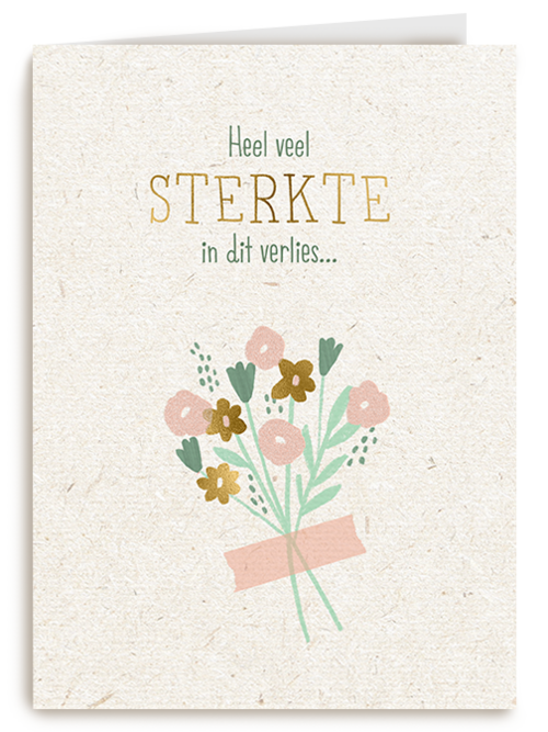 Kaart Hallmark | Condoleance Kaarten Herinnering | Condoleance Heel Veel Sterkte Boeket