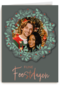 Fijne feestdagen kerstkrans fotokaart