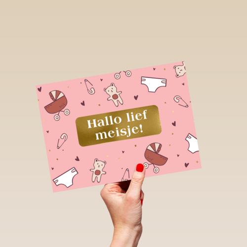 Geboorte felicitatie dochter hallo lief meisje