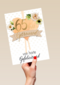 Huwelijkskaart 65 jaar getrouwd hart bloemen