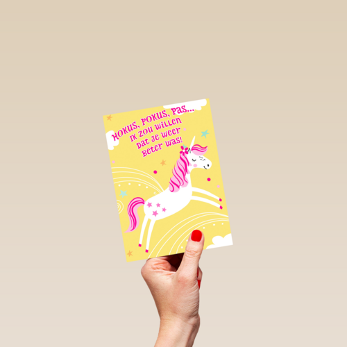 Beterschapskaart unicorn hokus pokus pas
