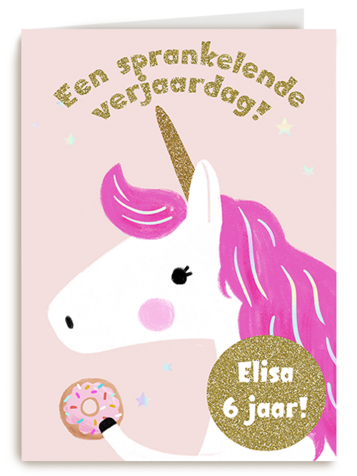 Verjaardagskaart Hallmark | Verjaardag Unicorn Met Donut