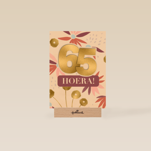 Verjaardagskaart bloemen 65 hoera