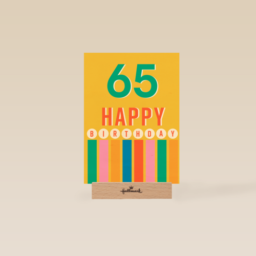 Kleurige 65 jaar verjaardagskaart