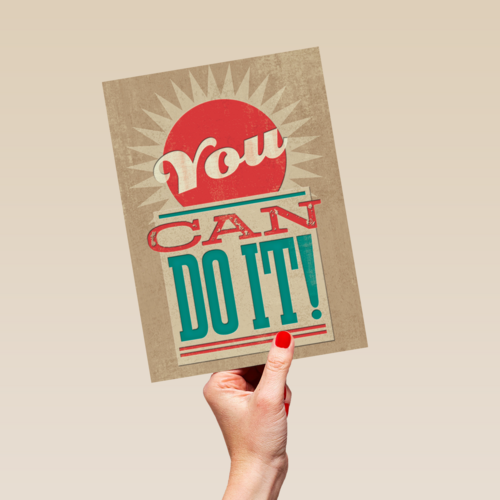succes kaart you can do it