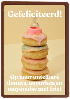zwangerschap felicitatie andc op naar ontelbare donuts