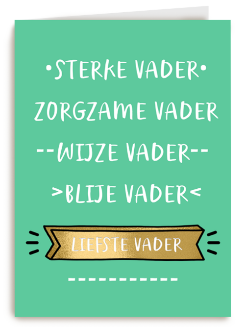 vaderdag kaart liefste vader