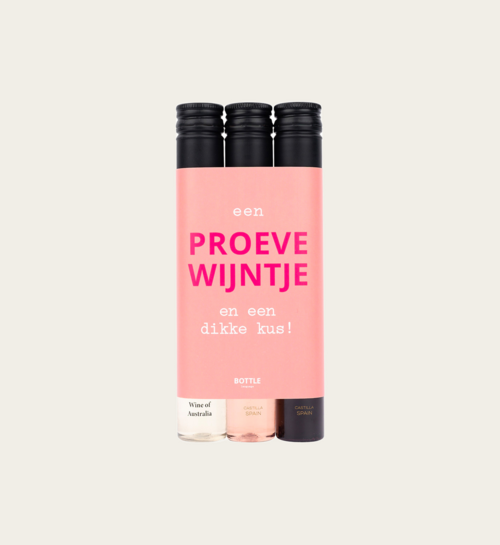 Een proevewijntje en een dikke kus