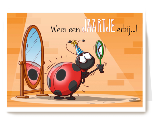 Verjaardagskaart Hallmark | Liefheersbeestje Voor De Spiegel