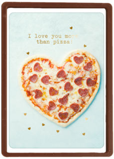 vriendschap kaart klassiek i love you more than pizza
