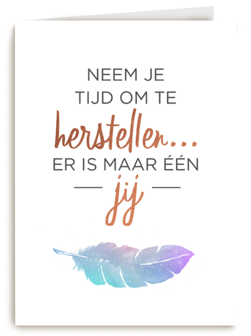 Kaart Hallmark | Beterschapskaarten | Neem Tijd Om Te Herstellen