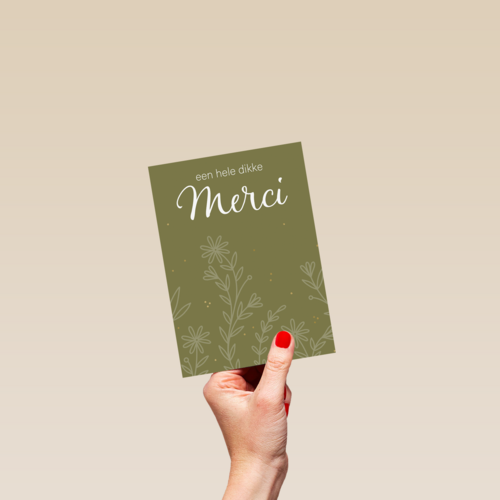 een hele dikke merci met botanical achtergrond