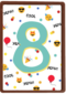 Verjaardagskaart 8 jaar yeah cool