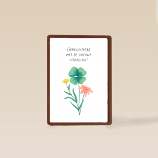 Nieuwe baan kaart gefeliciteerd