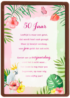 Verjaardagskaart 50 jaar Leeftijd is maar een getal More than words