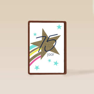 een stralende 75ste verjaardag met deze kaart