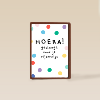 Geslaagd kaart hoera geslaagd voor je rijbewijs