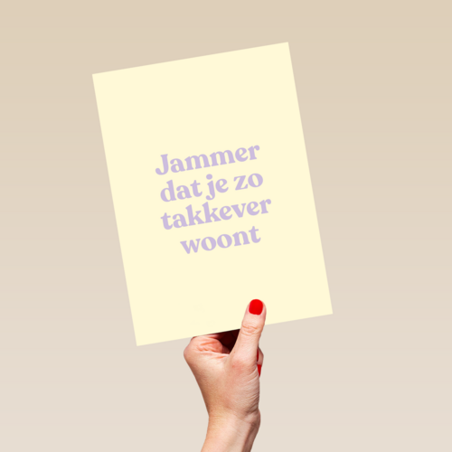 verhuizing kaart jammer dat je zo takkever woont
