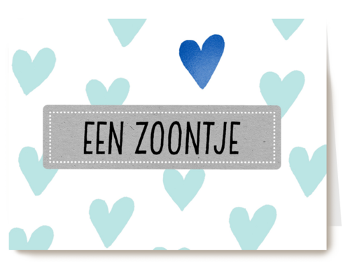 een zoontje met veel harten