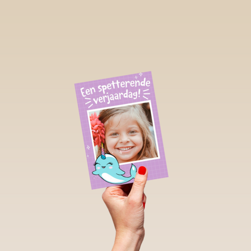 een spetterende narwal verjaardag voor jou