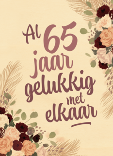 Al 65 jaar gelukkig met elkaar