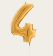 Cijferballon 4 Jaar Goud XL