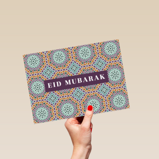 eid mubarak kaart klassiek