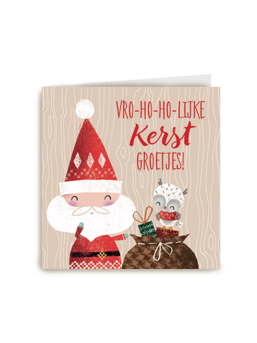 kerstkaart vrohoholijke kerst groetjes