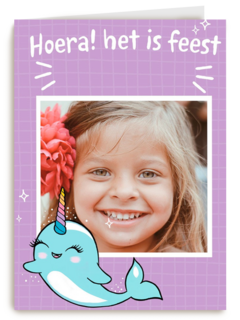 hoera het is feest met een narwal